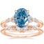 14K Rose Gold Nadia Diamond Ring with Yvette Diamond Ring