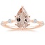 14K Rose Gold Aimee 1.4mm Diamond Ring, smalltop view