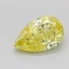 1.06 Ct. Fancy Intense Yellow Pear Lab Grown Diamond
