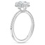 18K White Gold Quadrille Halo Diamond Ring, smallside view