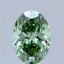 2.02 Ct. Fancy Vivid Green Oval Lab Grown Diamond