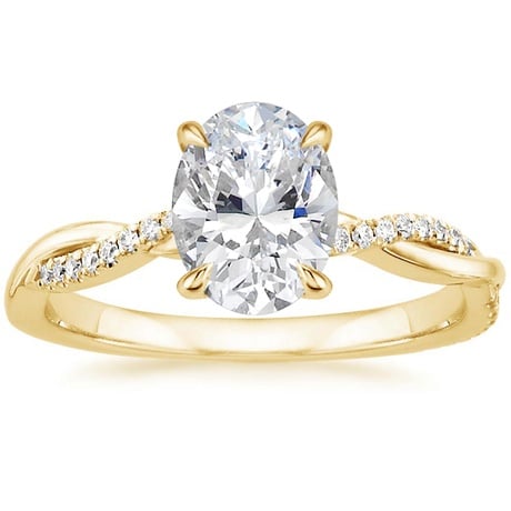 18K Yellow Gold Petite Twisted Vine Diamond Bridal Set (1/4 ct. tw.)