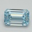 1.54 Ct. Fancy Intense Blue Emerald Lab Grown Diamond