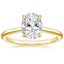 18K Yellow Gold Callista Diamond Ring, smalltop view
