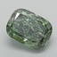 6.01 Ct. Fancy Vivid  Green Cushion Lab Grown Diamond