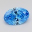2.75 Ct. Fancy Vivid Blue Oval Lab Grown Diamond