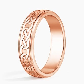 Celtic Eternity Knot 6mm Wedding Ring in 14K Rose Gold