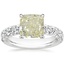 18K White Gold Ellora Half Coverage Diamond Ring, smalltop view