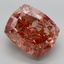 8.83 Ct. Fancy Vivid Brownish Pink Cushion Lab Grown Diamond