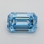 0.31 Ct. Fancy Intense Blue Emerald Lab Grown Diamond