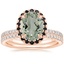 14K Rose Gold Waverly Diamond Ring with Black Diamond Accents with Luxe Ballad Diamond Ring