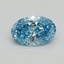 0.55 Ct. Fancy Vivid Blue Oval Lab Grown Diamond