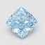 4.09 Ct. Fancy Vivid Blue Cushion Lab Grown Diamond
