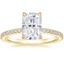 18K Yellow Gold Demi Half Coverage Diamond Ring (1/5 ct. tw.), smalltop view