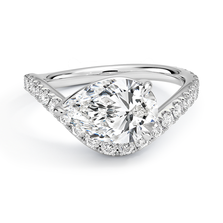 18K White Gold Silhouette Diamond Ring (1/2 ct. tw.)