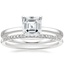 18K White Gold Petite Quattro Ring with Whisper Diamond Ring (1/10 ct. tw.)