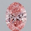 1.08 Ct. Fancy Vivid Pink Oval Lab Grown Diamond