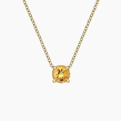 Citrine Solitaire Pendant