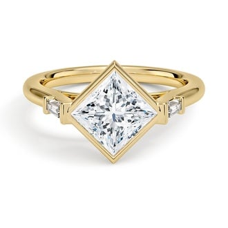 Custom Compass-Set Diamond Ring