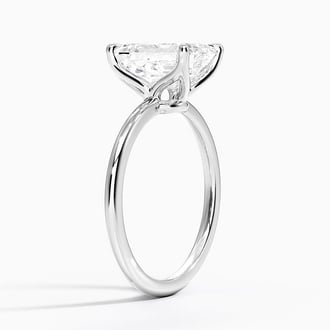 Petite Elodie Solitaire Ring with 2.5ct Emerald Lab Diamond Center Stone Included