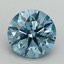 3.11 Ct. Fancy Vivid Blue Round Lab Grown Diamond
