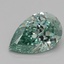 1.04 Ct. Fancy Vivid Green Pear Lab Grown Diamond
