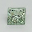 1.54 Ct. Fancy Vivid Green Princess Lab Grown Diamond