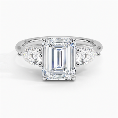 Platinum Luxe Opera Three Stone Diamond Ring