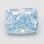 3.04 Ct. Fancy Vivid Blue Cushion Lab Grown Diamond