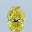 0.82 Ct. Fancy Vivid Yellow Oval Lab Grown Diamond