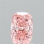 1.07 Ct. Fancy Vivid Pink Cushion Lab Grown Diamond