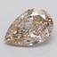3.52 Ct. Light  Brown Pear Lab Grown Diamond