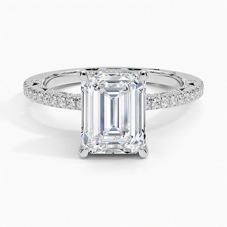 Platinum Tacori Lunetta Crescent Diamond Ring