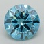 1.51 Ct. Fancy Vivid Blue Round Lab Grown Diamond