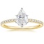 18K Yellow Gold Ballad Half Coverage Diamond Ring (1/8 ct. tw.), smalltop view