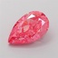 3.36 Ct. Fancy Vivid  Pink Pear Lab Grown Diamond