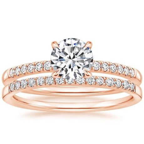 14K Rose Gold Petite Viviana Diamond Bridal Set (1/4 ct. tw.)