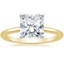 18K Yellow Gold Four-Prong Comfort Fit 1.5mm Ring, smalltop view