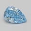 1.00 Ct. Fancy Vivid Blue Pear Lab Grown Diamond