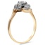 The Svana Ring, smalltop view on a hand