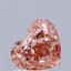 2.02 Ct. Fancy Intense Brownish Pink Heart Lab Grown Diamond