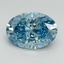 3.13 Ct. Fancy Vivid Blue Oval Lab Grown Diamond