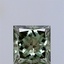 1.05 Ct. Fancy Vivid Green Princess Lab Grown Diamond