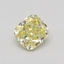 0.90 Ct. Fancy Intense Yellow Cushion Diamond