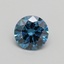 0.92 Ct. Fancy Vivid Blue Round Lab Grown Diamond