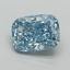 2.18 Ct. Fancy Vivid Blue Cushion Lab Grown Diamond
