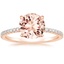 14K Rose Gold Viviana Three-Quarter Coverage Diamond Ring, smalltop view