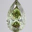 3.88 Ct. Fancy Vivid Green Pear Lab Grown Diamond