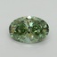 3.17 Ct. Fancy Vivid Green Oval Lab Grown Diamond