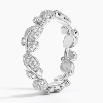Canopy Pavé Eternity Diamond Ring in Platinum